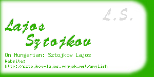 lajos sztojkov business card